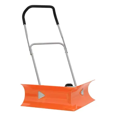 (77 cm) vidaXL Snow Shovel Snow Removal with Extendable Handle Orange Blade Steel