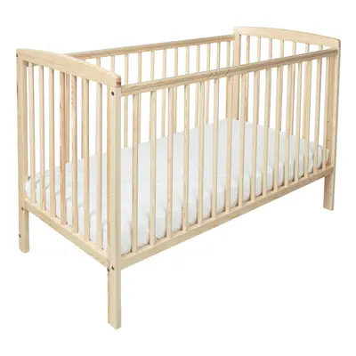 Sydney Natural Cot with Three Base Height Positions & Teething Rails