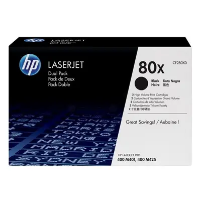 HP CF280XD (80X) Toner black, 6.9K pages, Pack qty