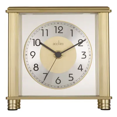 Acctim Gold Tone Battery Mantel Clock with Clear Numbers