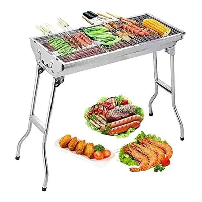 BBQ Grill, Uten Stainless Steel BBQ, Charcoal Grill, Portable Folding Charcoal Barbecue Grill fo