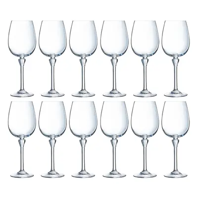 (350Ml, 12) Crystal D'arques Wine Glasses | Clear Stemmed Glasses