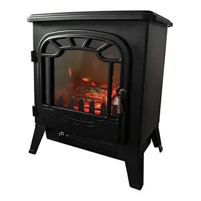 Electric Fire Portable Heater Flame Effect Free Standing 1850W