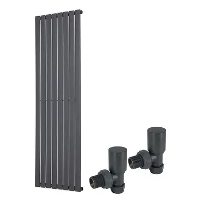 (1800 x 546mm Single) Warmehaus Flat Panel Horizontal Vertical Radiator with Angled Valves