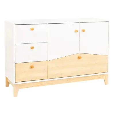 Cody Door Drawer Storage Unit in White and Pine Effect Finish