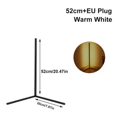 (52cm+EU Plug Warm White) 52CM LED RGB Color Changing Corner Floor Lamp with Remote Study Eye Pr