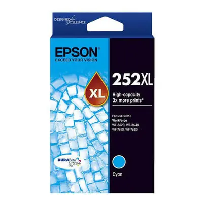 (Cyan) Epson High-capacity Inkjet Cartridge 252XL