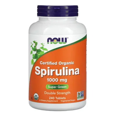 NOW Foods, Certified Organic Spirulina, mg, Tablets