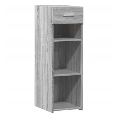 (grey sonoma) vidaXL Sideboard Storage Cupboard Cabinet Highboard Smoked Oak Engineered Wood