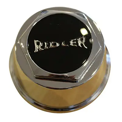 Ridler 5 Spoke Chrome Wheel Rim Snap in Center Cap Black Logo C10675