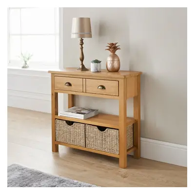 Wiltshire Small Console with Baskets for the hallway or living room.