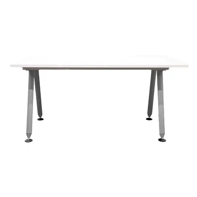 (1200mm x 800mm, White) Herman Miller: Abak Oval Leg Single Desk - Refurbished