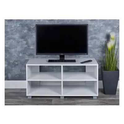 (White) Wooden TV Stand with Units - Colours