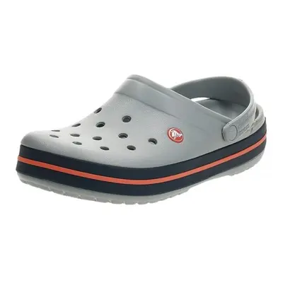 Crocs 11016-01U-M6W8 Crocband Clogs for Unisex, Light Grey & Navy - Size Men & Women