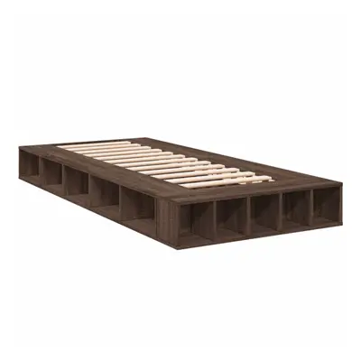 (brown oak, x cm) vidaXL Bed Frame Home Bed Base Brown Oak 180x200 cm Super King Engineered Wood