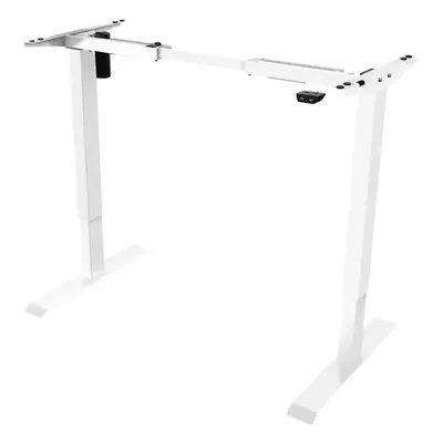 Single Motor Adjustable Desk Frame, 70kg Capacity, White - DH64