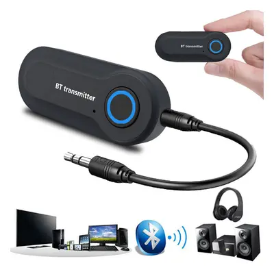 2 in USB bluetooth Adapter Transmitter Receiver LED Indicator 3.5MM AUX Stereo For PC TV Car Hea