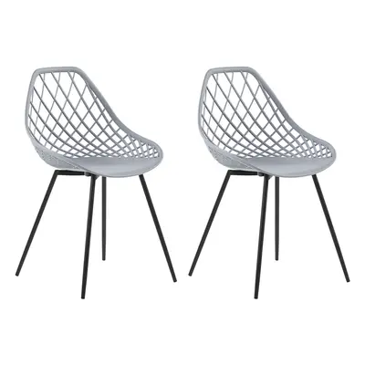 Set of Dining Chairs CANTON Light Grey