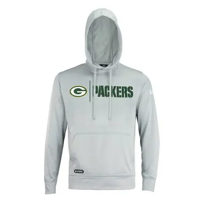 New Era NFL Mens cool grey gametime Pullover Performance Hoodie, Pro Football Sweatshirt, green 