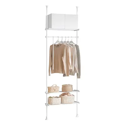 SoBuy KLS07-W, Adjustable Wardrobe Organiser Clothes Shelf System