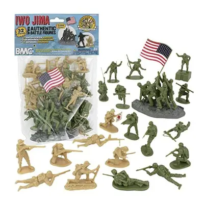 BMC WW2 Iwo Jima Plastic Army Men - American and Japanese Soldier F