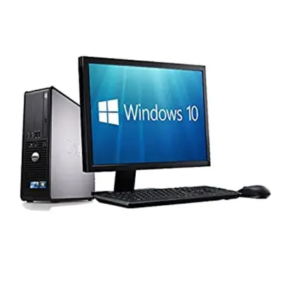 FCS FAST DELL BUNDLE COMPUTER TOWER PC SET SYSTEM QUADCORE 4GB 1TB 19" TFT