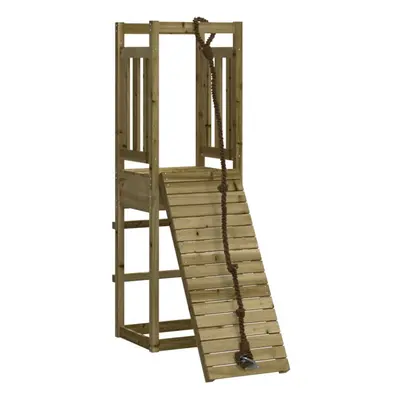 (solid impregnated pinewood) vidaXL Playhouse with Climbing Wall Solid Wood Douglas Wooden Climb