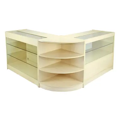 Retail Counter Maple Shop Display Storage Cabinets Showcase Shelves Jupiter