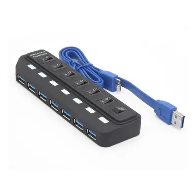 7 Port USB 3.0 Hub 5Gbps Data Transmission 2.4A Current Output Docking Station