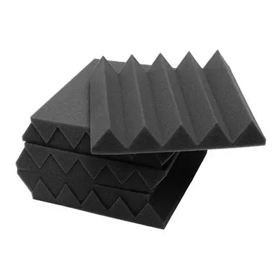 (Black) Pcs Acoustic Foam Panels 2x10x10 inch Soundproofing Studio Wedge Tiles for Home Sound In