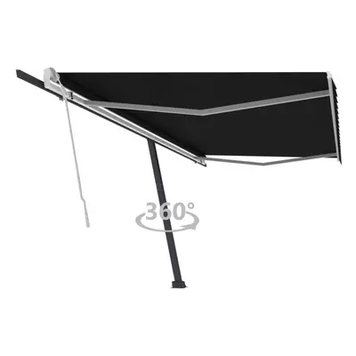 vidaXL Freestanding Manual Retractable Awning 500x350 cm Anthracite Outdoor