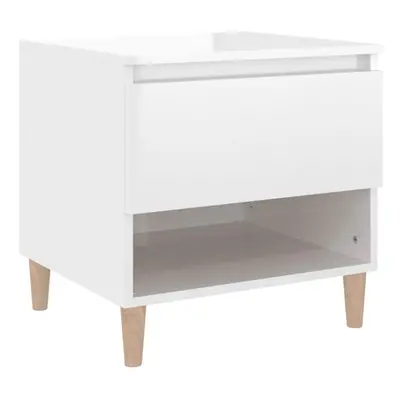 (high gloss white, pcs) vidaXL 1/2x Bedside Table Engineered Wood Bed Cabinet End Table Multi Co