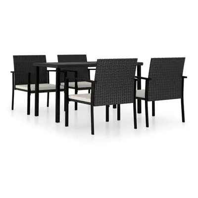 (black, cm table length/ piece) vidaXL Outdoor Dining Set Garden Dining Set Dinner Table and Cha