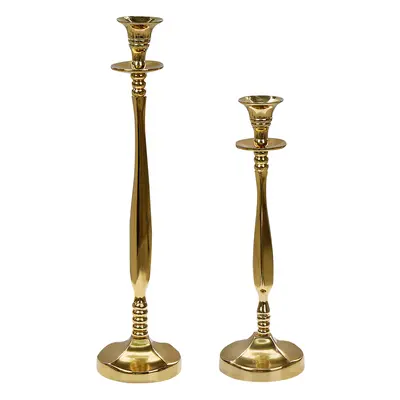 Set of Candle Holders TIRAH Metal Gold