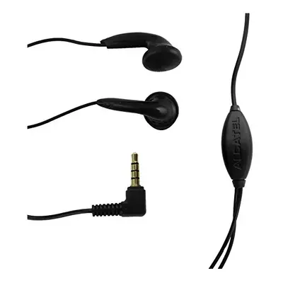 Genuine Alcatel Black 3.5mm Stereo Earphone Headset with Mic Suitable For Alcatel Pop D1, D3, D5