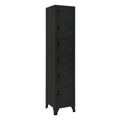 vidaXL Locker Cabinet Black cm Steel Storage Home Office Cabinet Furniture