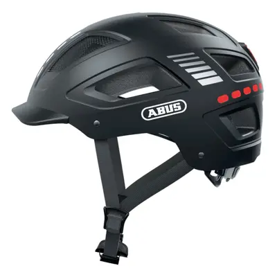 ABUS Bike Helmet with Light, Hyban 2.0 LED, Head Protection with Front and Rear Light, Robust Ha