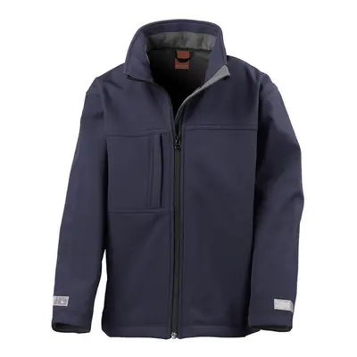 (11-12 Years, Navy) Result Childrens/Kids Classic Soft Shell Jacket