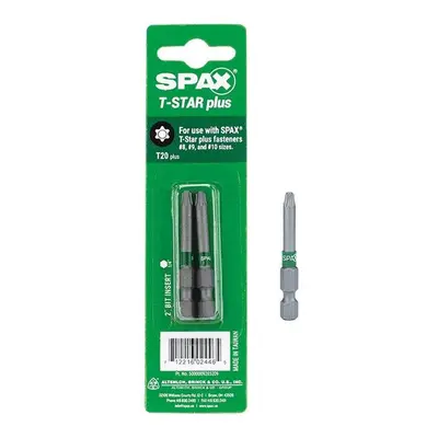 Spax T20 x in. T-Star Plus Driver Bit Steel, per Pack - Pack of