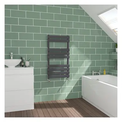 WarmeHaus Flat Panel Sand Grey Towel Radiator Bathroom Heated Towel Rail 950x500mm