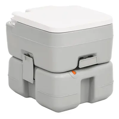 (41.5 x 36.5 x 37.5 cm) vidaXL Portable Camping Toilet Portable Toilet Grey and White 15+10 HDPE