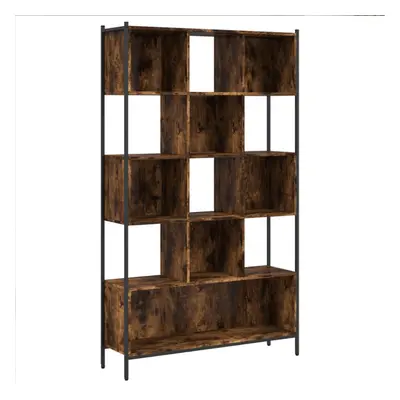 (smoked oak) vidaXL Bookcase Bookshelf Storage Cabinet Shelving Brown Oak Engineered Wood