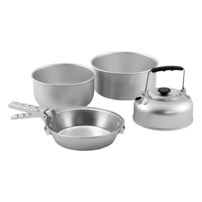 Easy Camp Camping Cook Set Cookware Set Pot Pan Kettle Adventure Silver