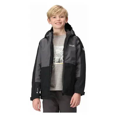 (3-4 Yrs, Black Seal) Regatta Kids Beamz III Waterproof Hooded Warm Winter Outdoor Jacket - Blac