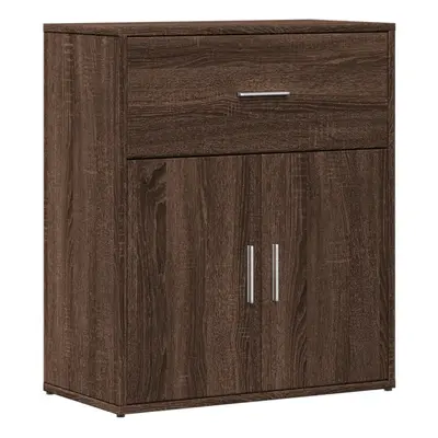 (brown oak) vidaXL Sideboard Storage Cupboard Side Cabinet Highboard Black Engineered Wood