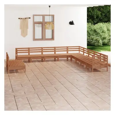 vidaXL Garden Lounge Set Patio Lounge Set Piece Solid Wood Pine Honey Brown