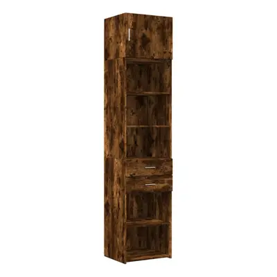 (smoked oak) vidaXL Slim Storage Cabinet Side Cabinet Sideboard Sonoma Oak Engineered Wood