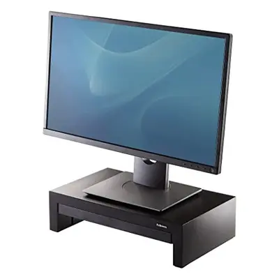 Fellowes Designer Suites Monitor Stand - Height Adjustable Monitor Riser for Desk with Storage S