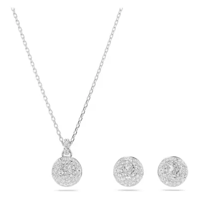 Swarovski Rhodium Plated White Sublima Set