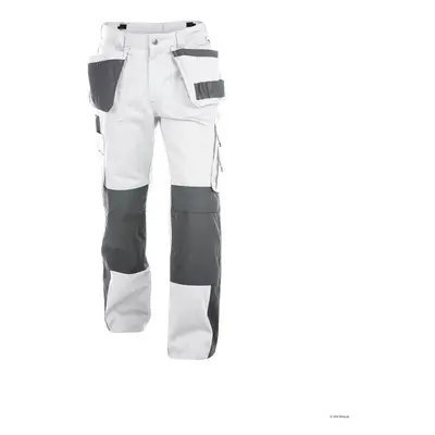 (38, 34" Tall) Dassy Seattle Work Trousers White Grey Painters